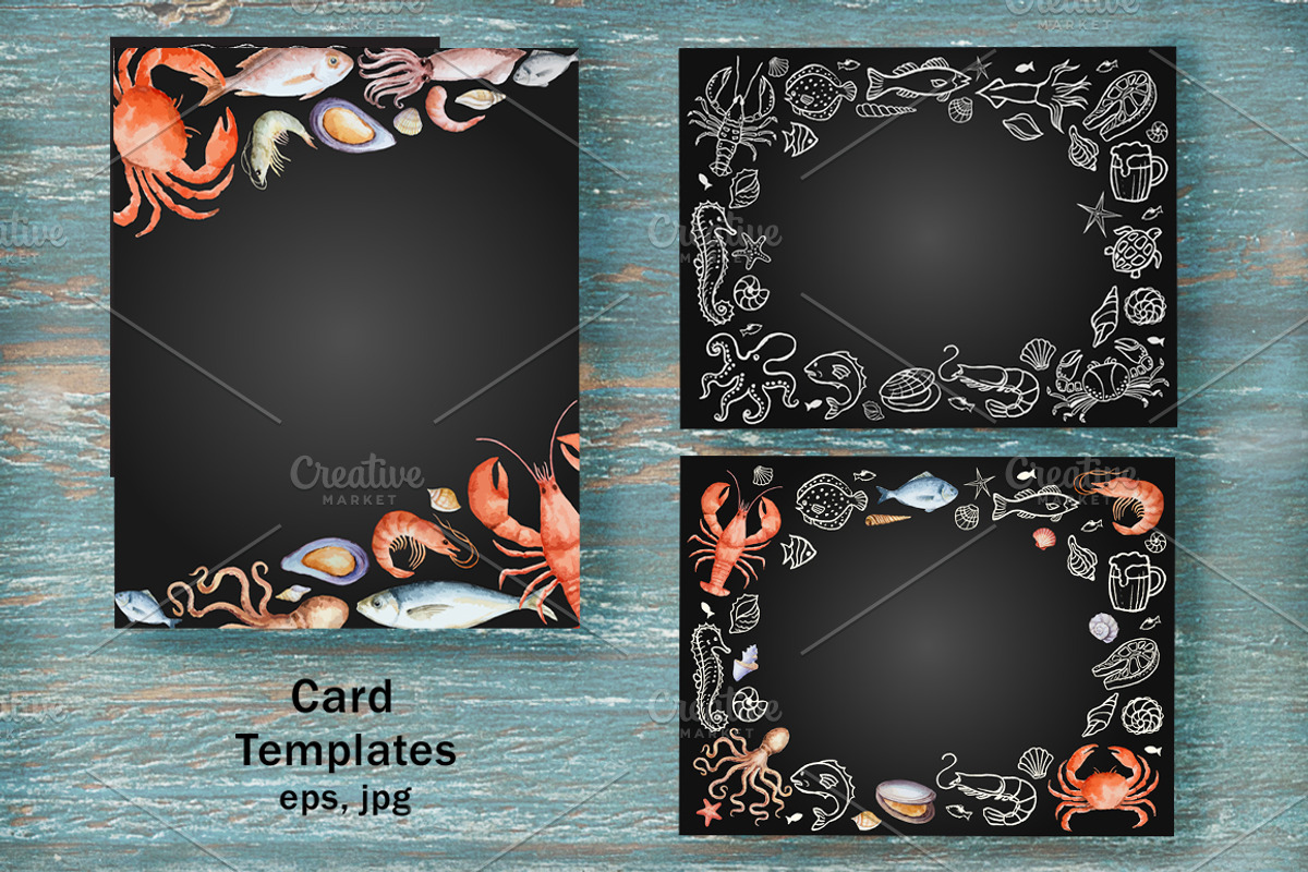 Seafood collection., a Graphic by Elena Medvedeva (Photo 5 of 5)