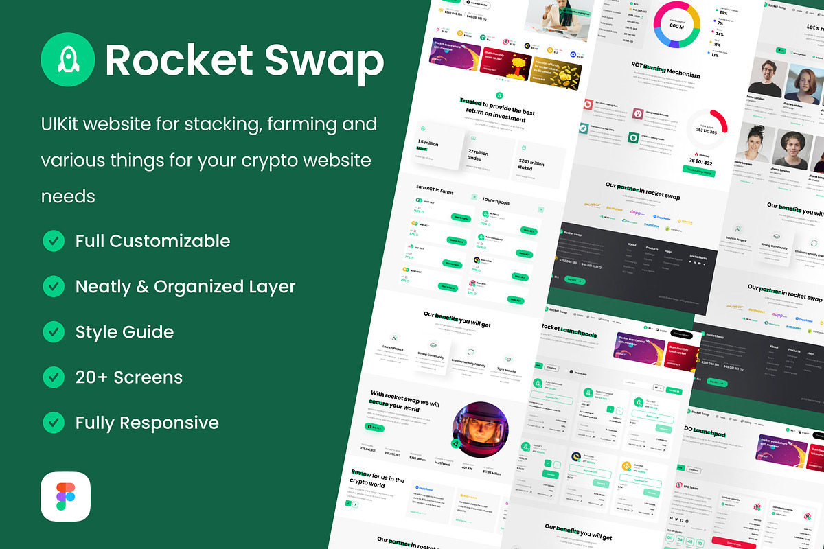 Stacking Crypto UIKit Website, an UI Kit Template by Minialis (Photo 1 of 6)