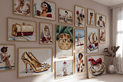 A Black Woman’s Luxury Wall Art Set, an Illustration by PrintablesByFranklyn (Thumbnail 1 of 7)