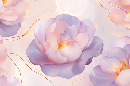 Delicate floral pattern with pastel, a Photo by Dvoevnore photos