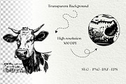 Cow SVG Bundle. Farm scene, an Animal Illustration by DENIDigitalArtSudio (Thumbnail 8 of 8)