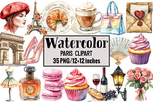Paris Clipart, an Illustration by Design Market