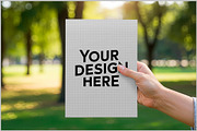 Outdoor Hand Held Paper Mockup PSD, a Product Mockup by Bruno's Shop (Thumbnail 2 of 4)