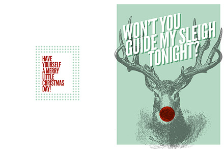 Rudolf Christmas Card, a Card Template by Yes! Creative