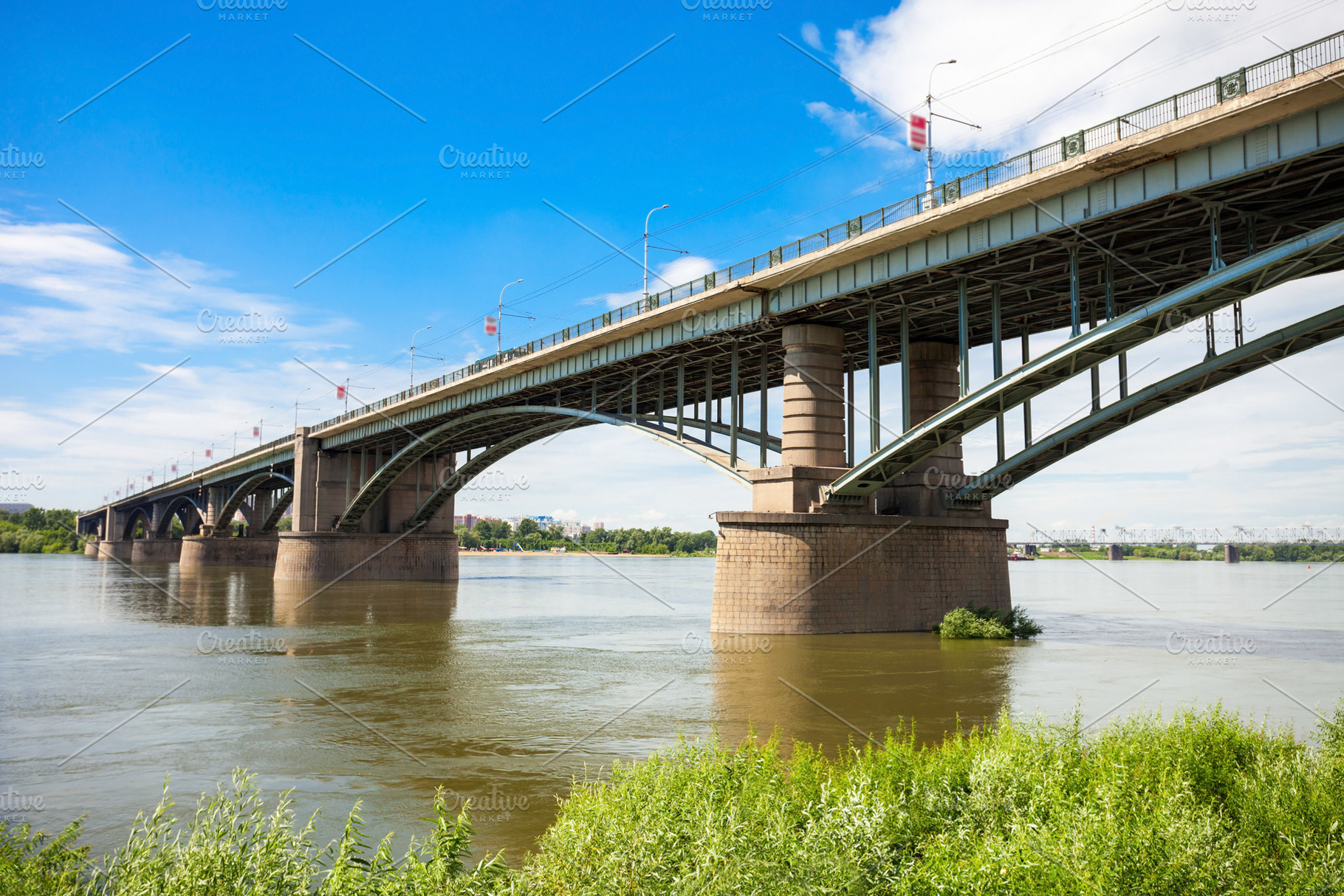 Bridge cross Ob river, a Photo by saiko3p