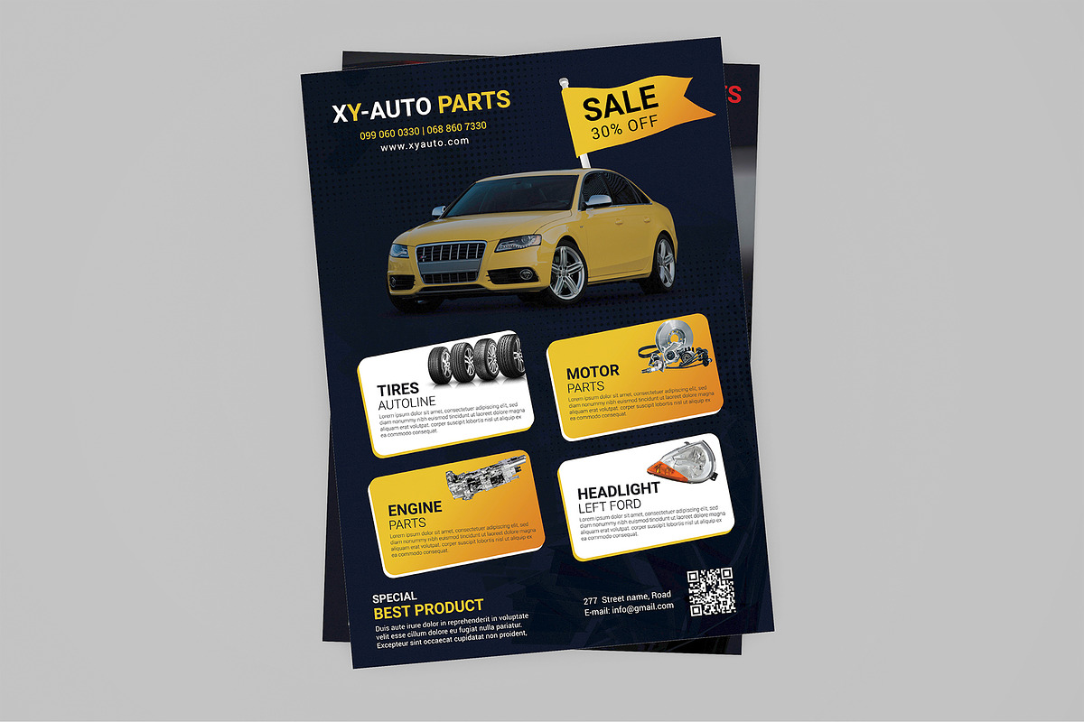 Auto Parts Flyer, a Flyer Template by ideaz_sabbir (Photo 3 of 7)