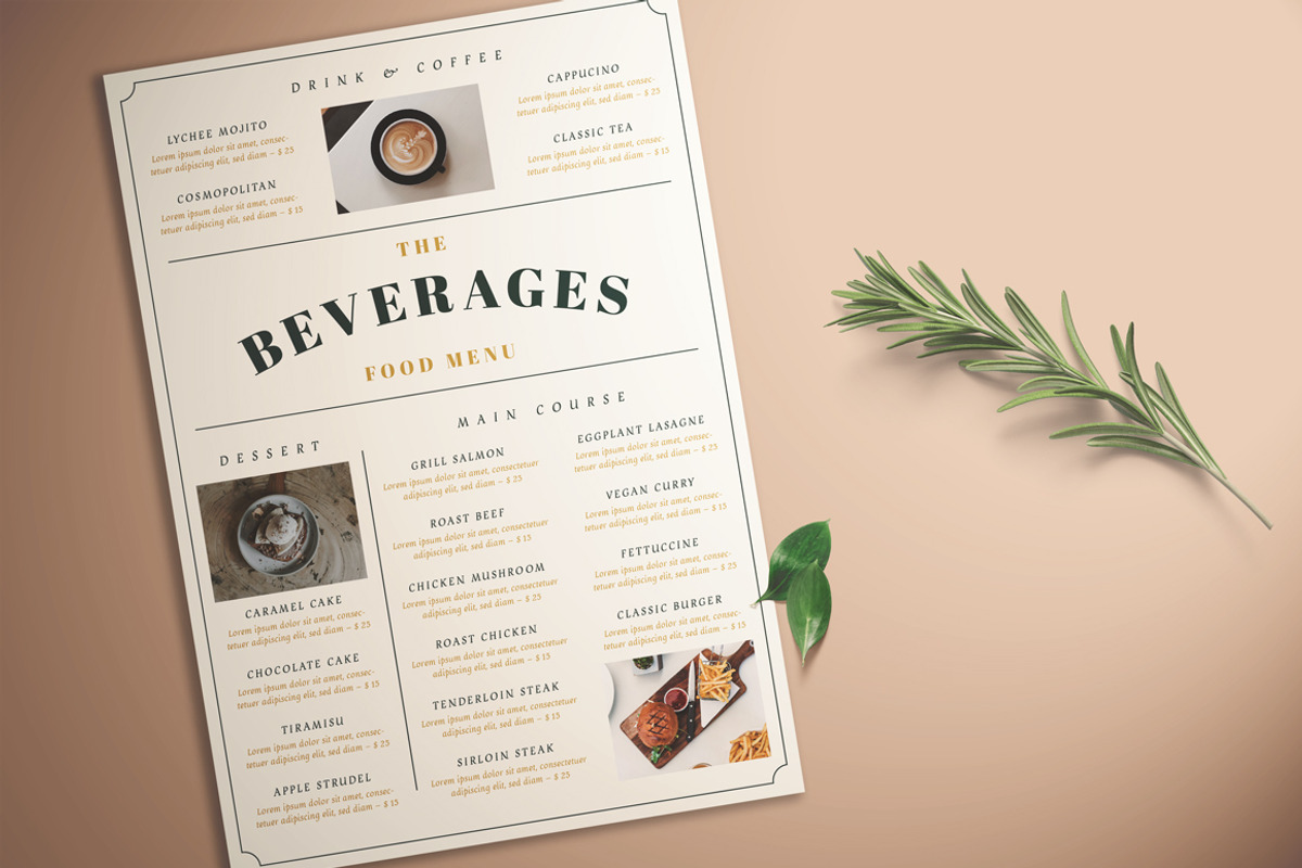 Classic Food Menu, a Flyer Template by KMZVR.Lab (Photo 2 of 6)