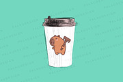 Kawaii Capybara Loves the Farm, an Animal Illustration by Palau (Thumbnail 6 of 12)