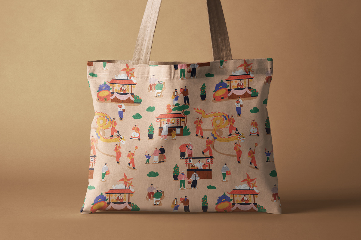Chinese New Year, seamless patterns, a Pattern Graphic by Good Studio (Photo 4 of 6)