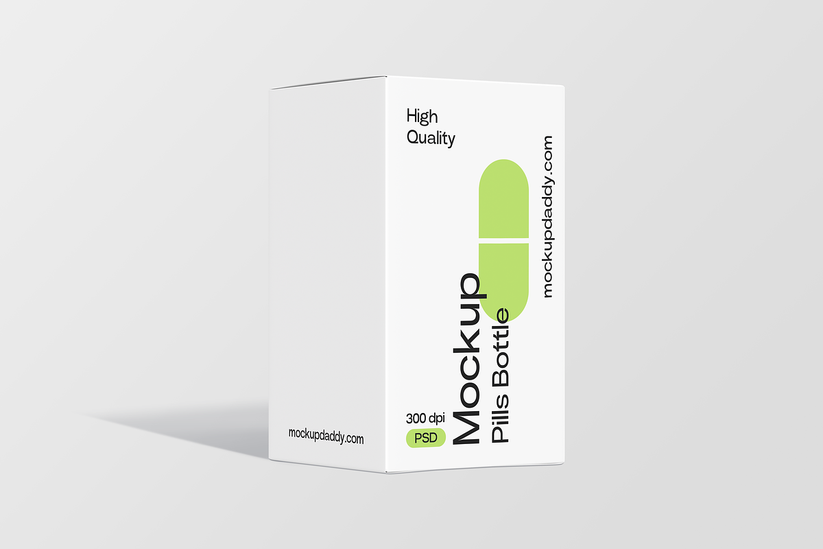 Mini Pill Bottle Mockup with Cap, a Cups & Container Mockup by Mockupdaddy (Photo 12 of 27)