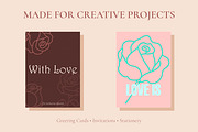 ROSE LINE ART SET, an Object Illustration by OREHOVKA (Thumbnail 3 of 4)