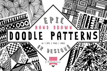 Epic Hand Drawn Doodle Patterns