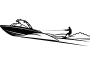 Water Ski Silhouette Vector Bundle, an Illustration by Designs_River (Thumbnail 43 of 51)