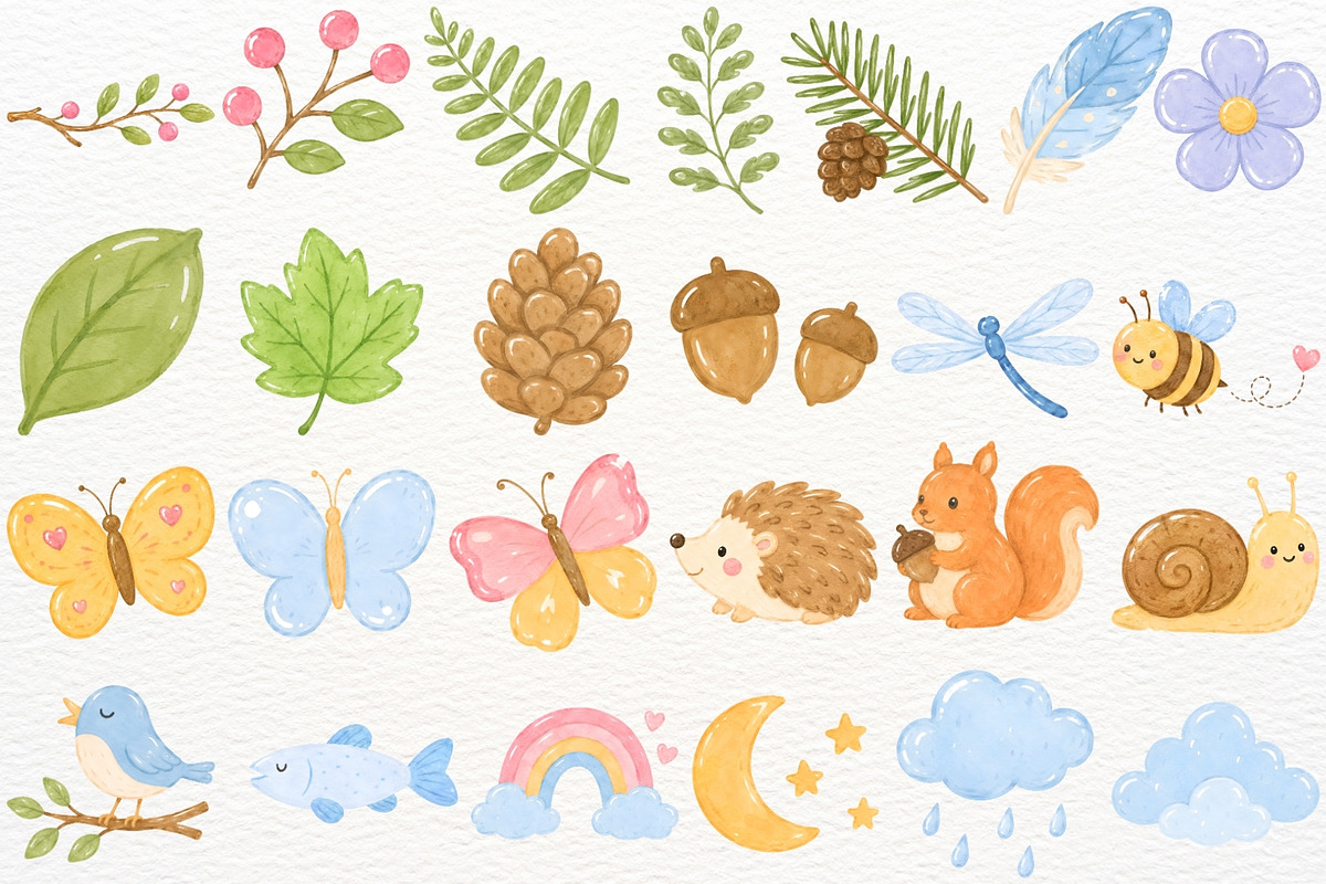 Camp Nursery Clipart Woodland Animal, a Seasonal Illustration by SugarCloudStudioArt (Photo 5 of 7)