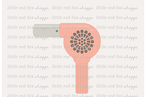 Vintage Hair Dryer Clipart