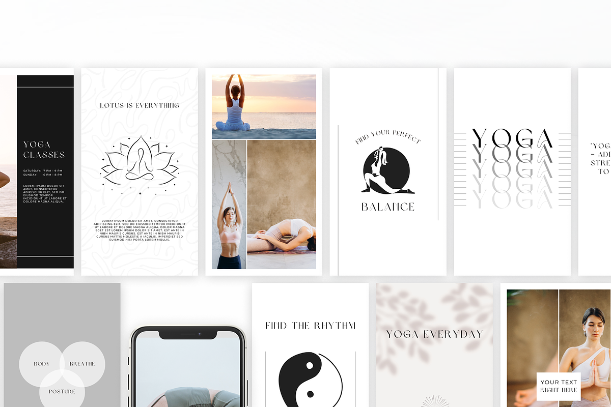 Yoga Templates Instagram in Canva, a Social Media Template by VeliusCreativeStudio (Photo 4 of 9)