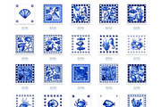 Nautical Delft Blue Collection, a Pattern Graphic by ArtPavo (Thumbnail 3 of 12)