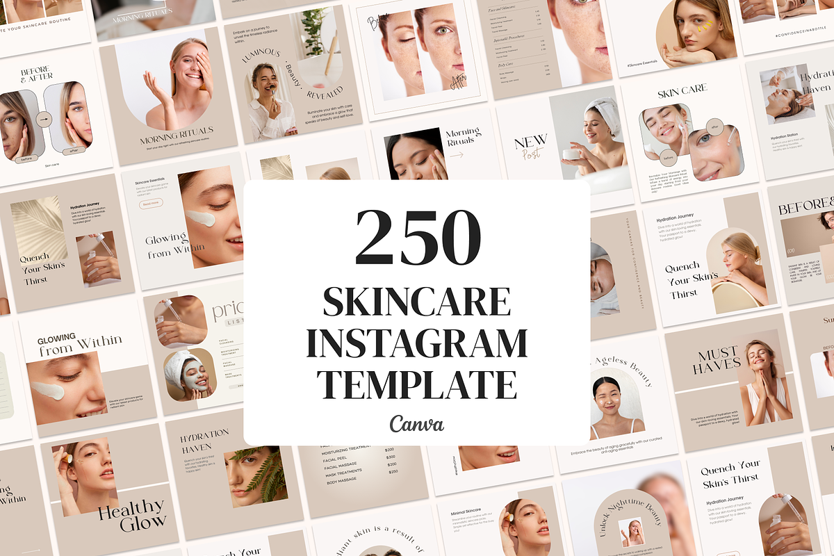 Beauty Instagram Template Canva, a Social Media Template by ...