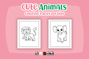 Cute Animals Coloring Pages for Kids, an Animal Illustration by Sultana177 (Thumbnail 2 of 3)