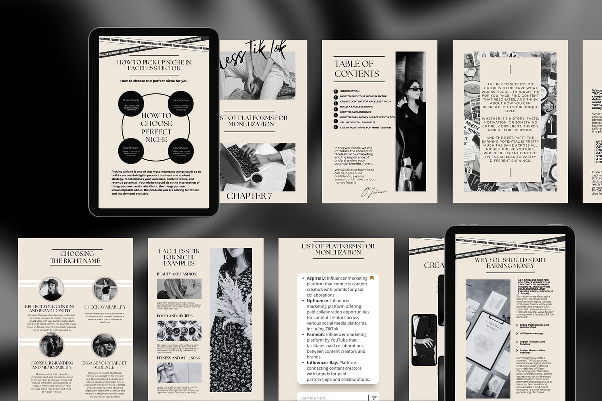 Ebook canva template faceless tiktok, a Social Media Template by Design Pro Templates (Photo 3 of 11)