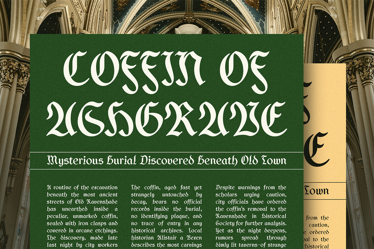 CS Quicker – Blackletter Font, a Blackletter Font by Craft Supply Co. (Photo 6 of 8)