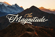 THE MAGNITUDE script, a Script Font by Olexstudio (Thumbnail 1 of 9)