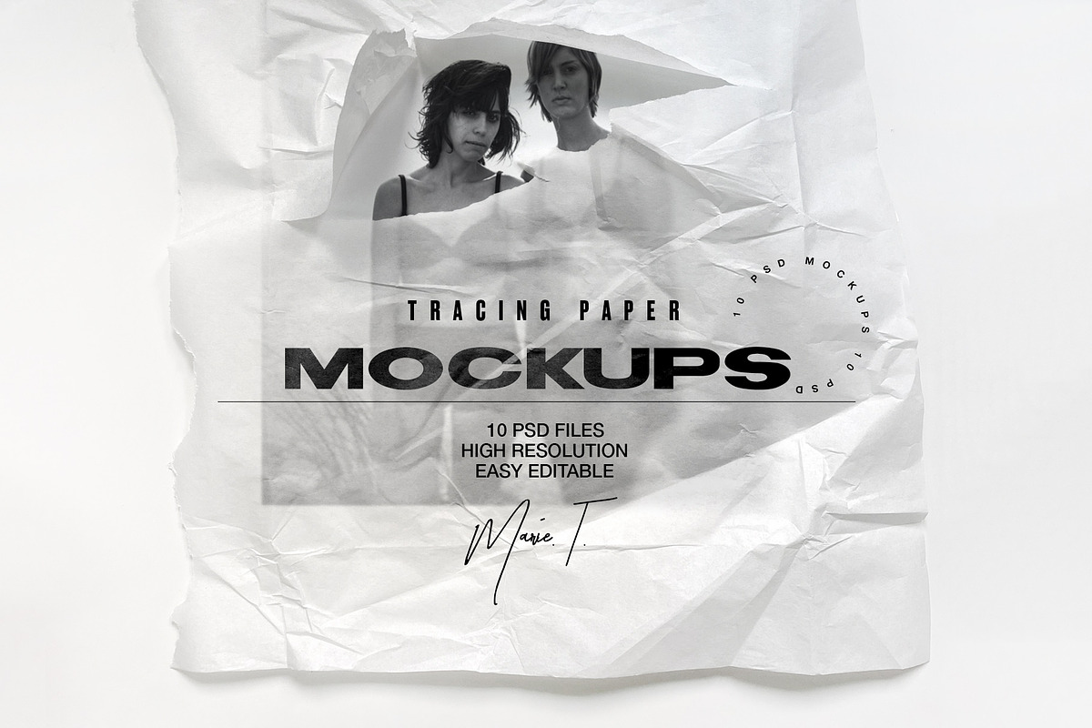 Tracing Paper Mockups, a Print Template by Marie T (Photo 1 of 10)