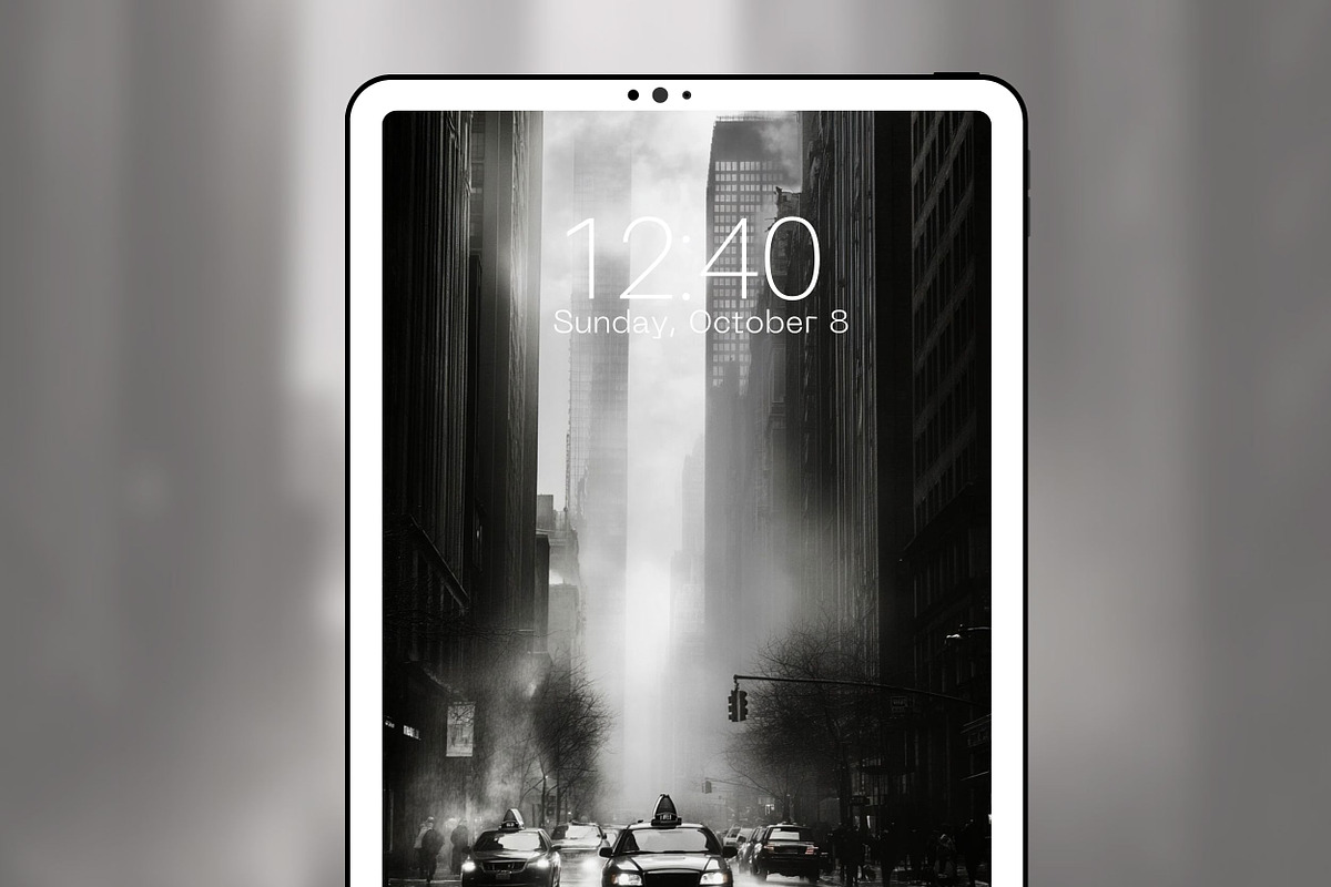 Black & White NYC Cityscape phone ba, a Graphic by Kalindiprints (Photo 4 of 6)