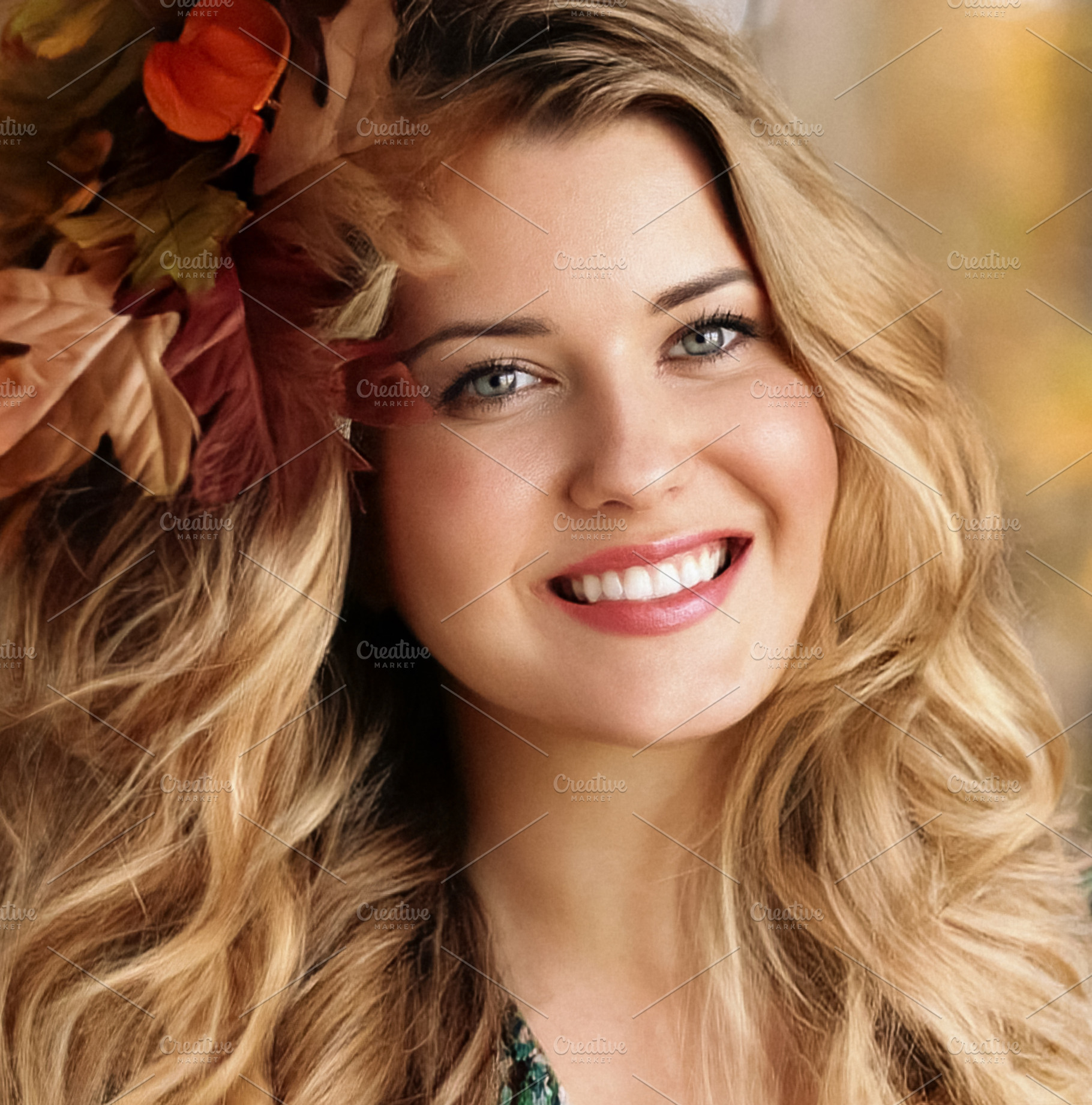 Woman smiling, showing happiness and natural beauty, featuring a, a Person Photo by Studio ANNA