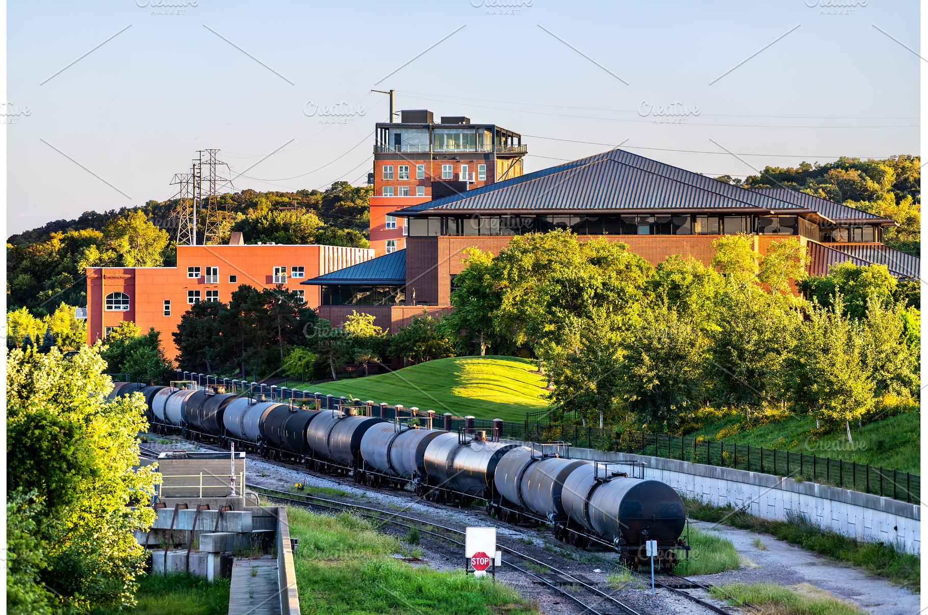 Stationary freight train tank cars, a Transportation Photo by Leonid Andronov
