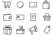 Black Friday Shopping Doodles set, an Outline Icon by Ghagra (Thumbnail 2 of 3)