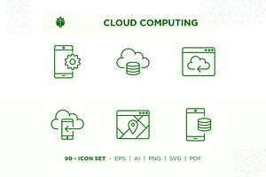 Cloud Computing Icon Set