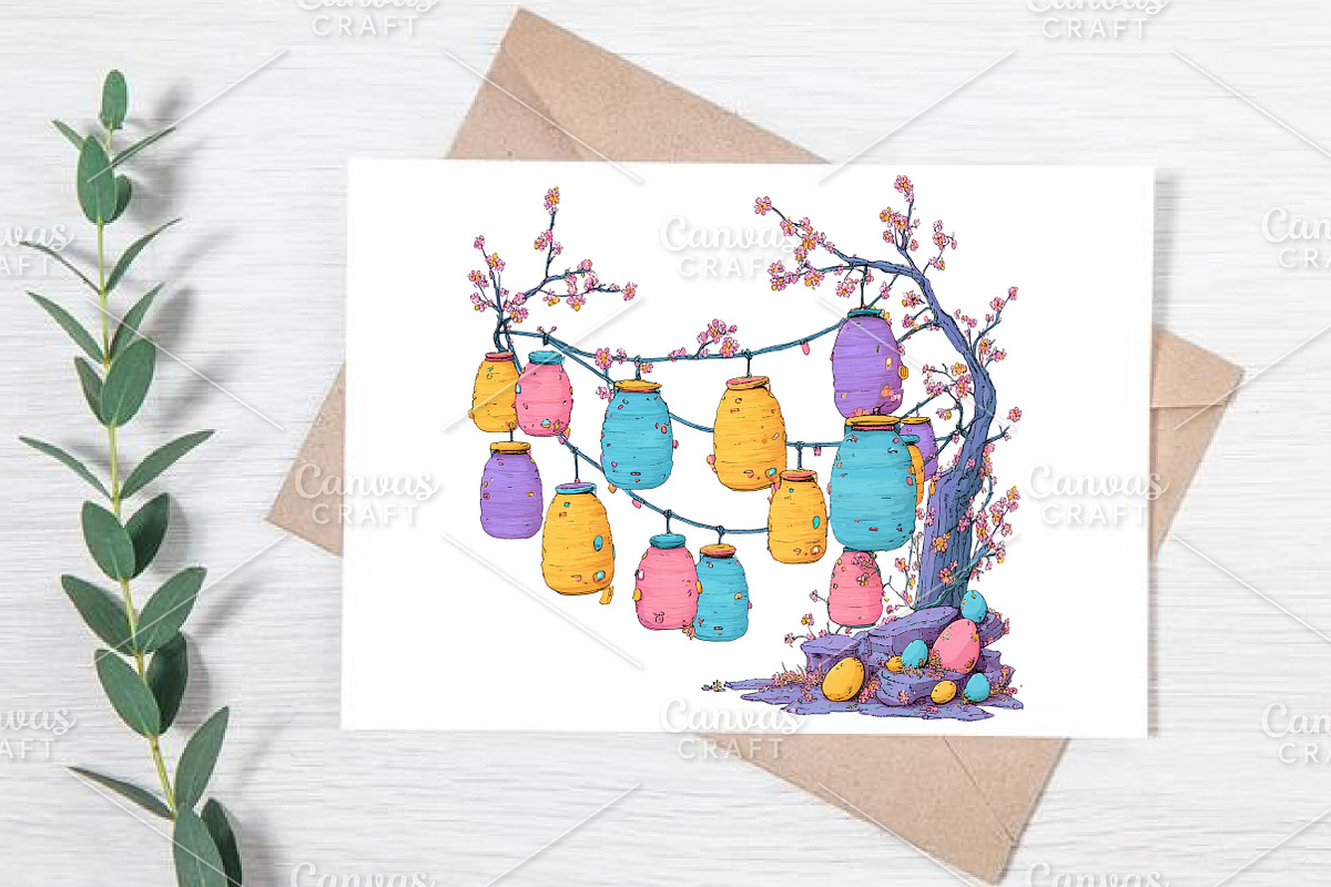 Whimsical Easter Pathway Clipart PNG, an Illustration by Canvas Craft (Photo 7 of 7)