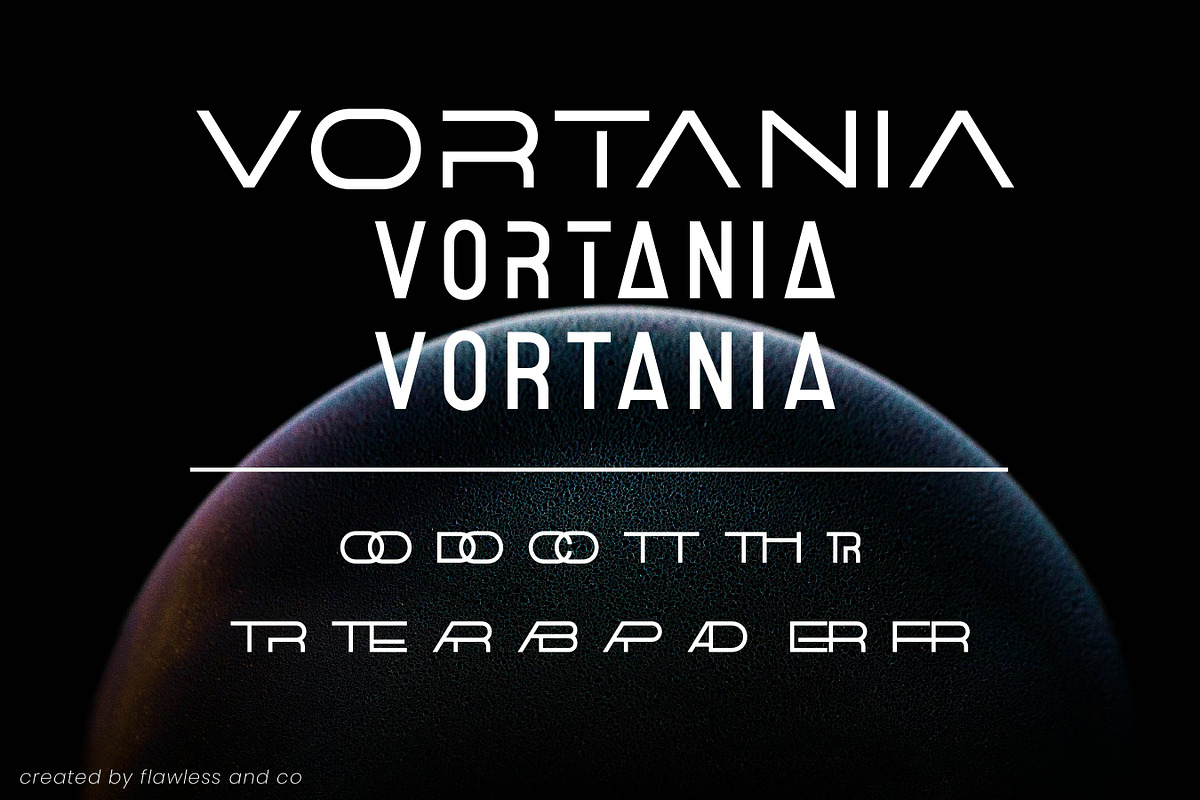 Vortania - Modern Futuristic Font, a Sans Serif Font by Flawless And Co (Photo 2 of 10)