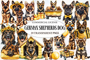 Cute German Shepherds Dog Clipart, an Illustration by Designworld (Thumbnail 1 of 5)