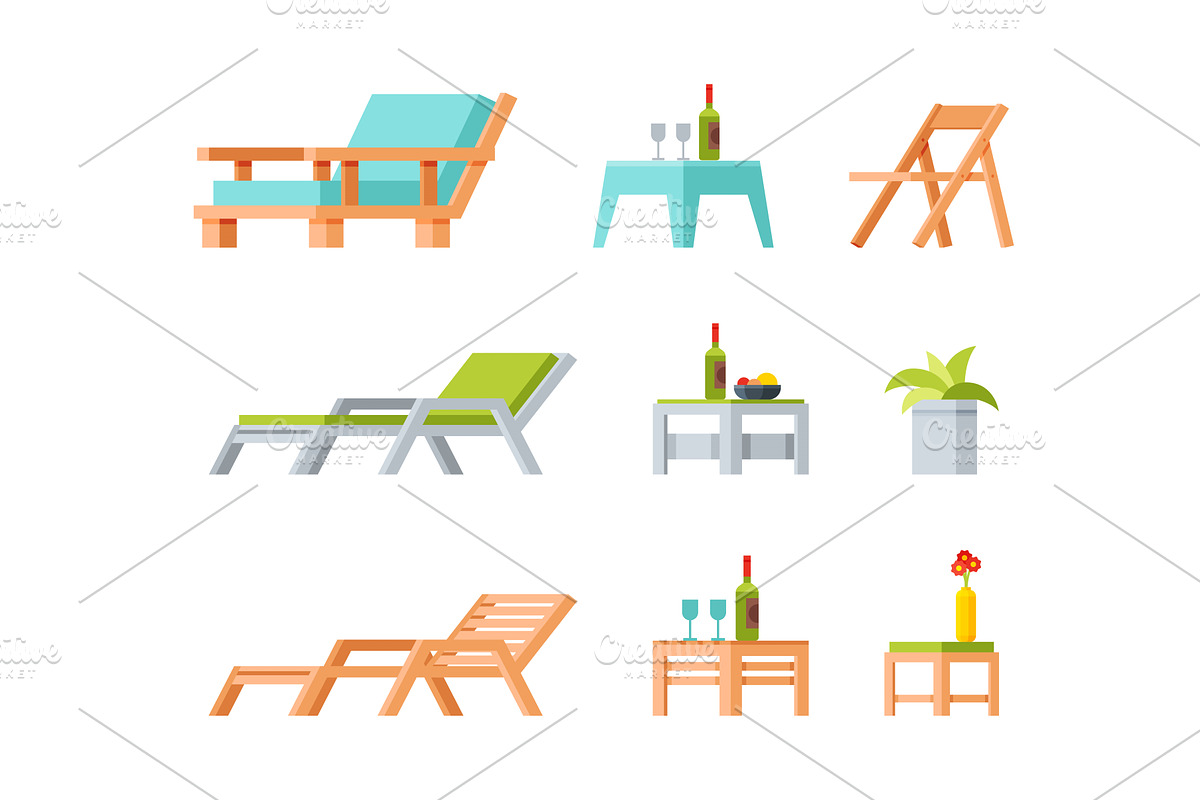 Backyard or Patio Furniture for, an Illustration by TopVectors