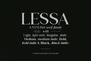 Lessa - Serif Font 10 Fonts