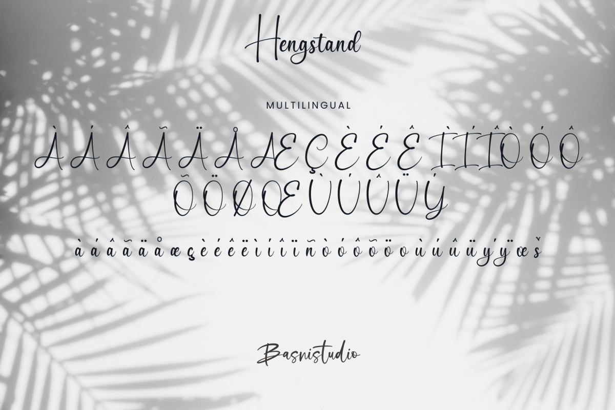 Hengstand Handwritten Font, a Handwritten Font by Basnistudio (Photo 9 of 10)