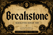 Breakstone, a Blackletter Font by Wow Magic (Thumbnail 1 of 5)