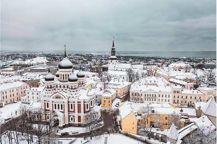 Aerial View of Tallinn in winter, an Architecture Photo by Nature and travel
