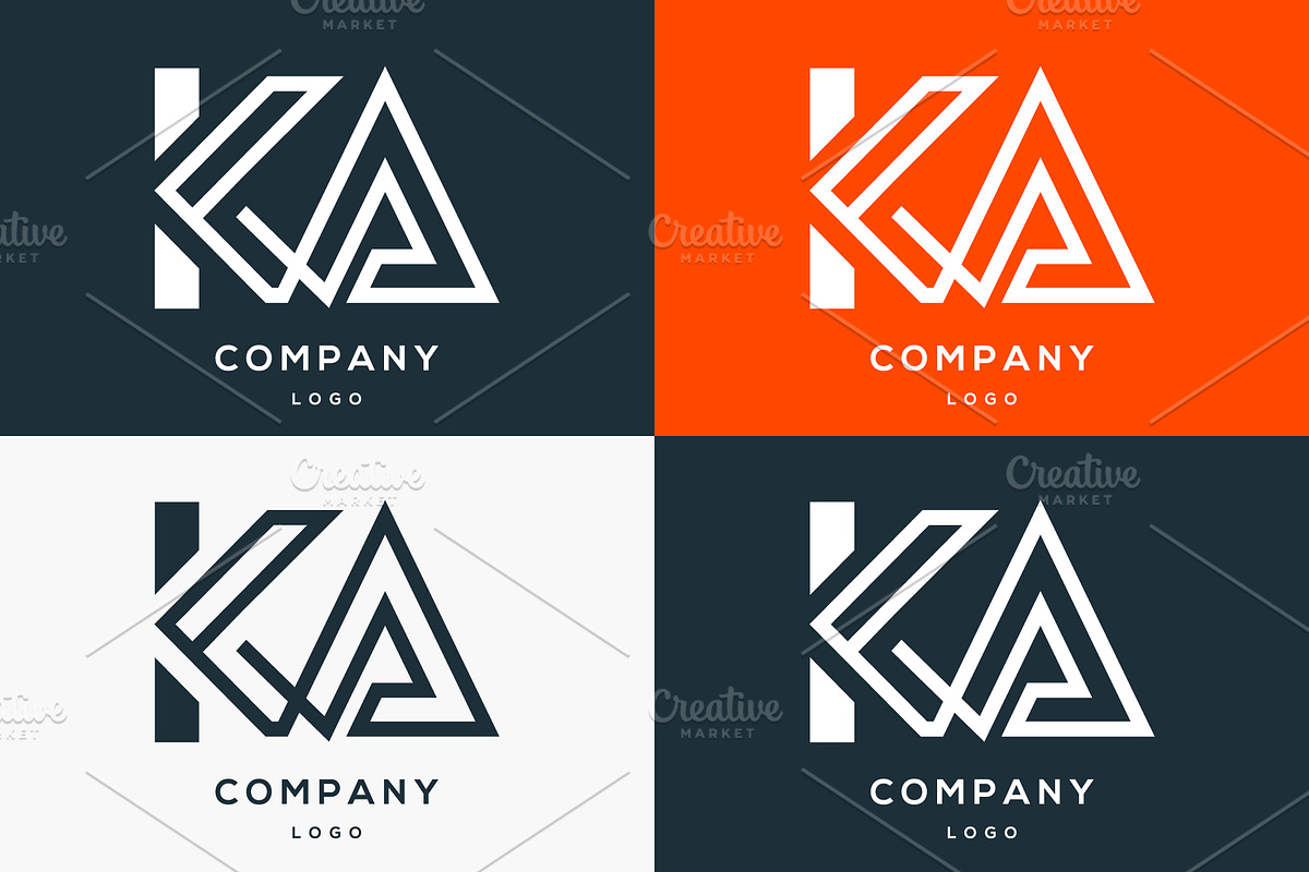 Monogram icon logo KA, a Branding & Logo Template by idesign_4u