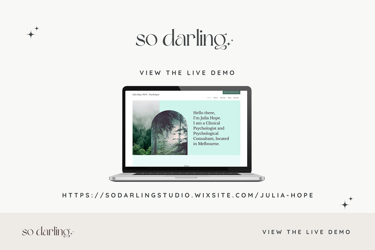 Julia Hope | Wix Therapist Website, a Wix Template by So Darling Studio (Photo 3 of 7)