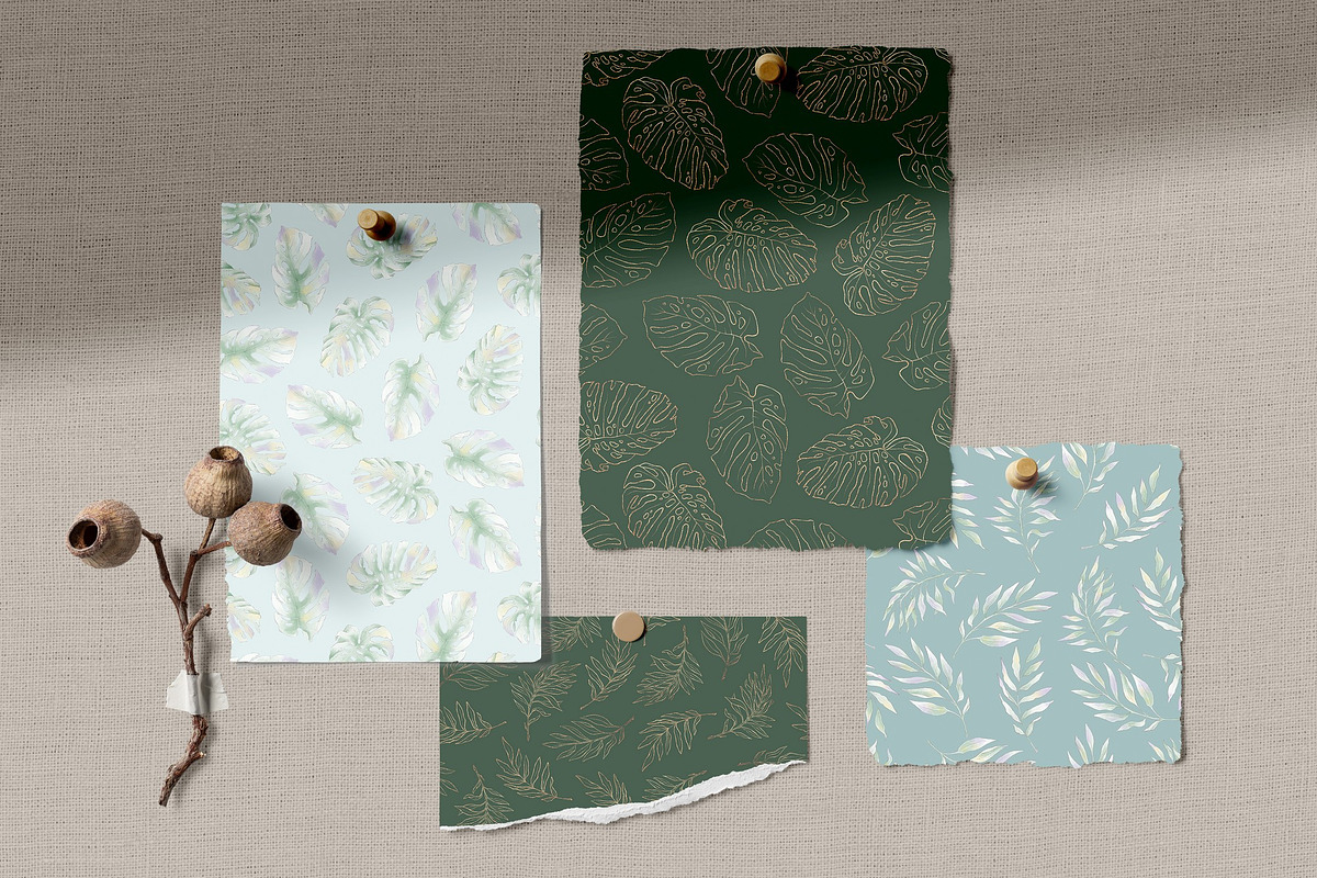 Delicate orchids. Seamless patterns, a Pattern Graphic by Yuliya Art (Photo 2 of 8)