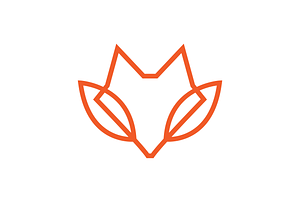 fox head nature concept line logo, a Branding & Logo Template by devastd