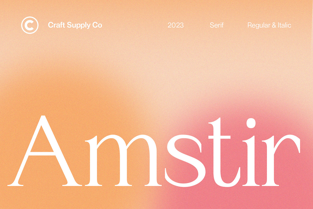 Amstir - Classic Serif Typeface, a Serif Font by Craft Supply Co. (Photo 1 of 8)