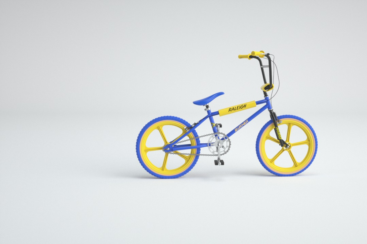 1980s Raleigh Burner BMX Bicycle, a Cars & Vehicle 3D Model by 3DTreatment (Photo 11 of 25)