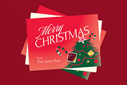 Christmas Greeting Card, a Card Template by graphicook (Thumbnail 1 of 3)
