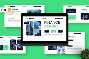 Finance Report - Business GSL, a Presentation Template by Deepslide Studio