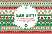 Winter sweater seamless ornament., a Pattern Graphic by kite-kit (Thumbnail 1 of 5)