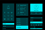UI kit, mobile and web design vector, a Background Graphic by TeaGraphicDesign (Thumbnail 2 of 4)